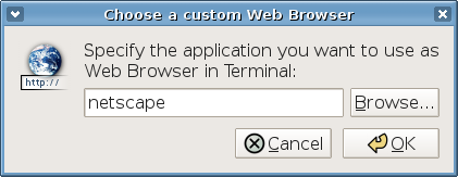 Choose custom Web Browser